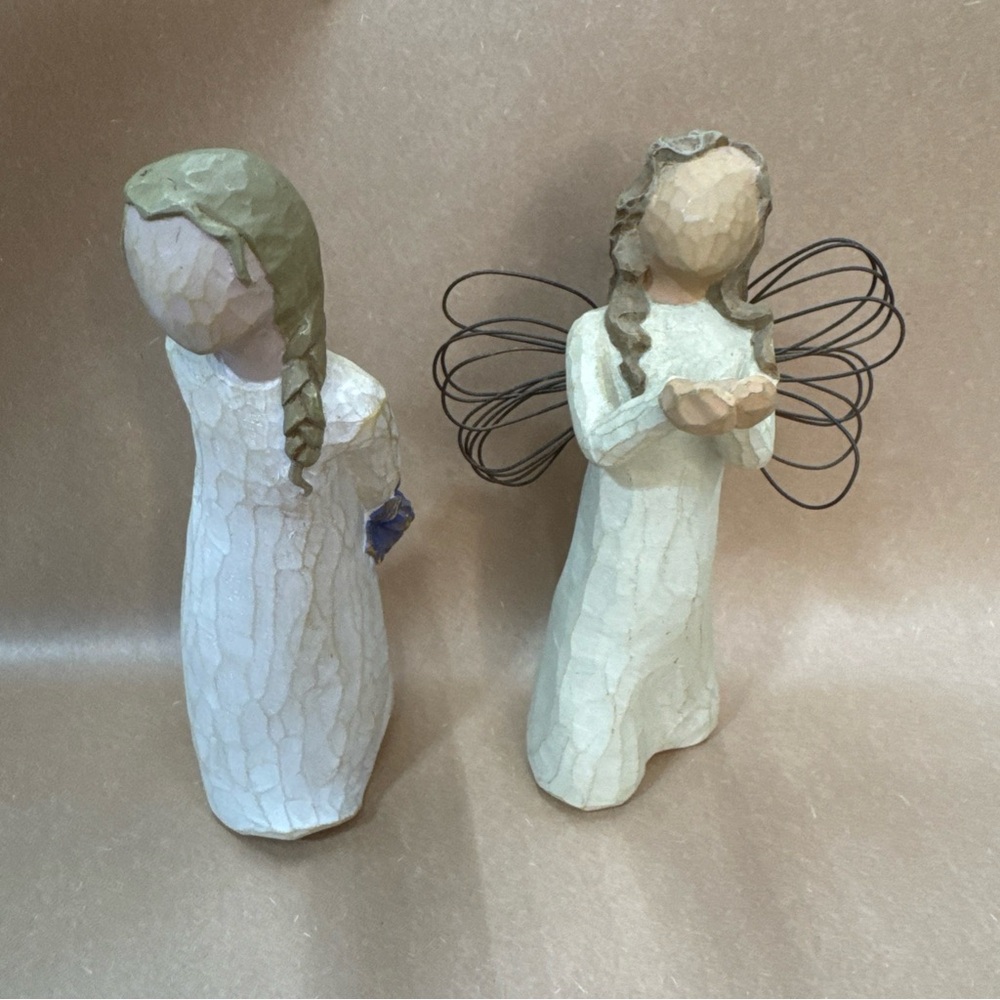VTG Willow Tree Angel of Freedom and Thank You Figurines READ DESCRIPTION